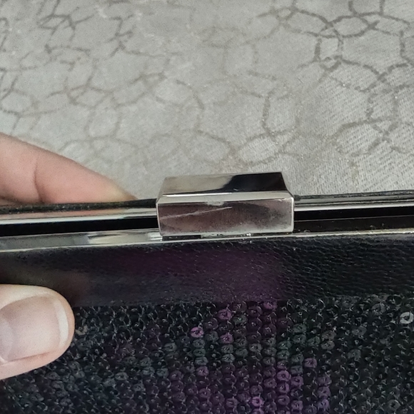 ALDO Black Sequin Evening Clutch - Picture 10 of 14